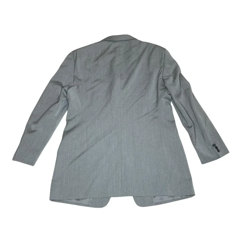 Armani Collezioni Gray Virgin Wool 3-Button Blazer Jacket Made in‎ Italy 42R